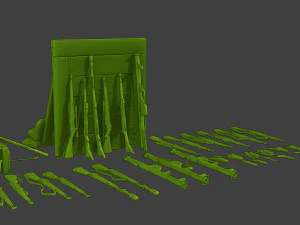 Ww2 US Items and Equipment Pack1 3D Print Model