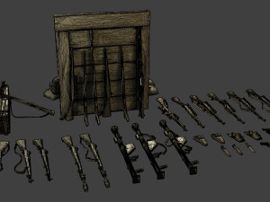 Ww2 US Items and Equipment Pack1 3D Baskı Modeli