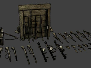 Ww2 US Items and Equipment Pack1 3D Print Model
