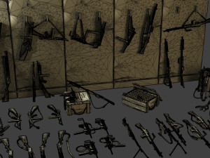 Ww2 US Items and Equipment Pack2 3D Принт Модель