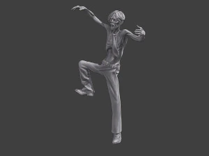 Casual Zombie CZ3 0001 3D Print Model