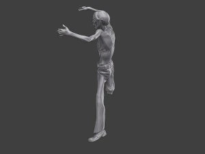 Casual Zombie CZ3 0001 3D Print Model