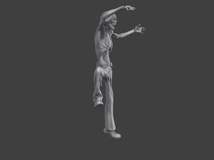 Casual Zombie CZ3 0001 3D Print Model