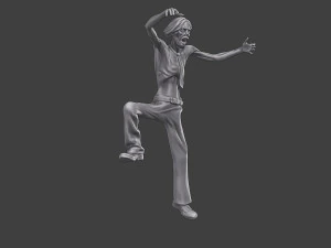 Casual Zombie CZ3 0001 3D Print Model