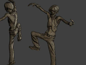 Casual Zombie CZ3 0001 3D Print Model