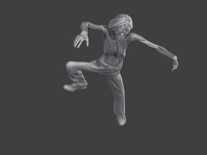 Casual Zombie CZ3 0001 3D Print Model