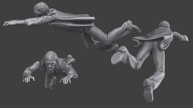 Casual Zombie CZ3 0002 Modello di stampa 3D .c4d .max .obj .3ds .fbx .stl .blend 