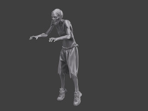 Casual Zombie CZ3 0003 3D Print Model