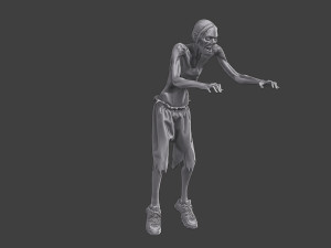 Casual Zombie CZ3 0003 3D Print Model