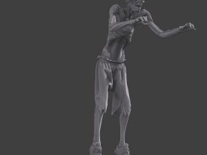Casual Zombie CZ3 0003 3D Print Model