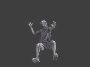 Casual Zombie CZ3 0006 3D Print Model