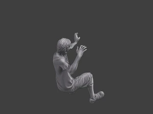 Casual Zombie CZ3 0006 3D Print Model
