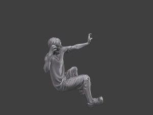 Casual Zombie CZ3 0006 3D Print Model