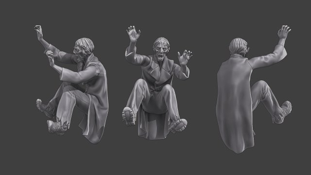 Casual Zombie CZ3 0005 Modelo de impresión 3D .c4d .max .obj .3ds .fbx .stl .blend 