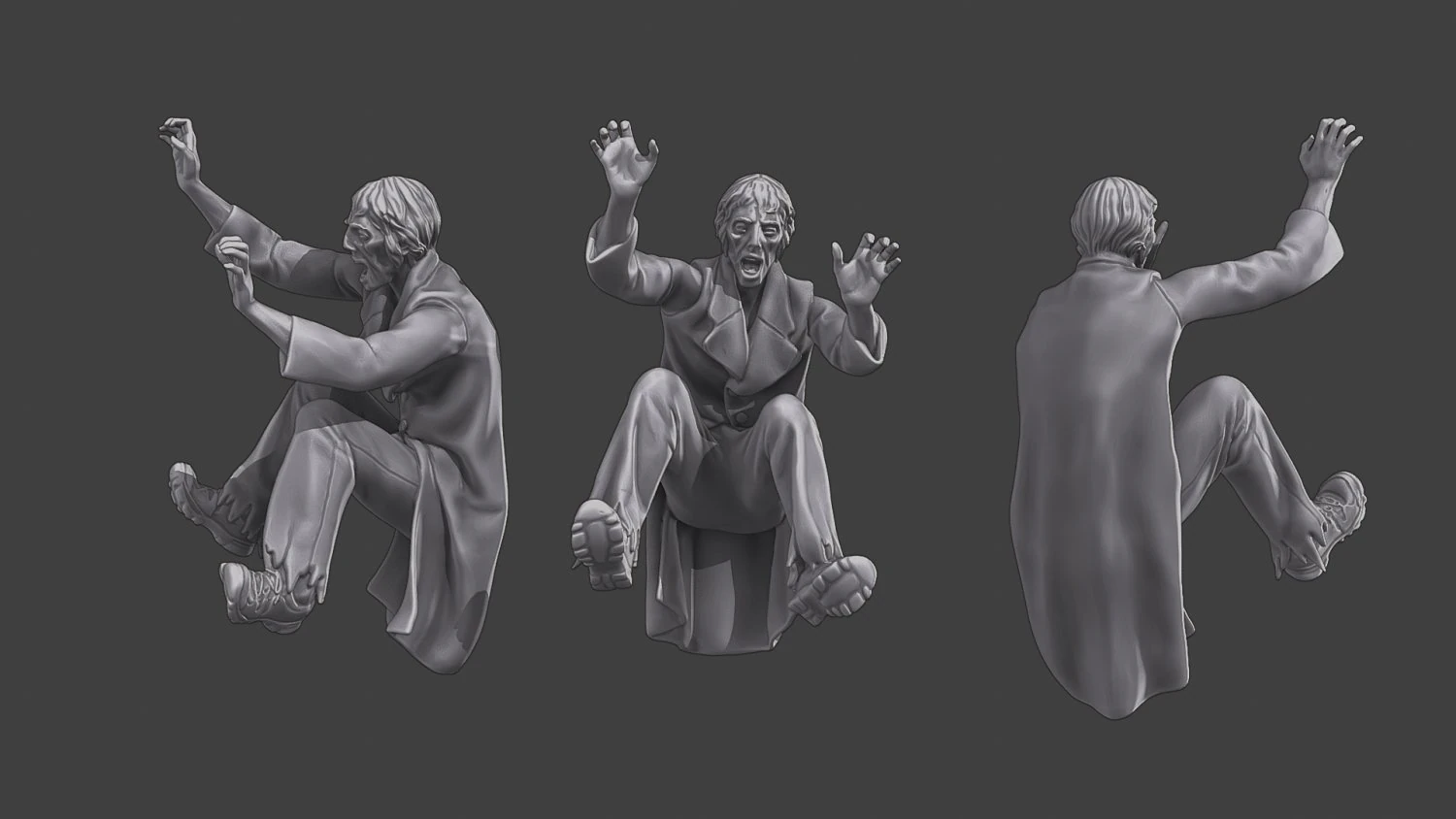 Casual Zombie CZ3 0005 3D Print Model .c4d .max .obj .3ds .fbx .stl .blend 