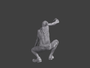 Casual Zombie CZ3 0008 Modelo de impresión 3D