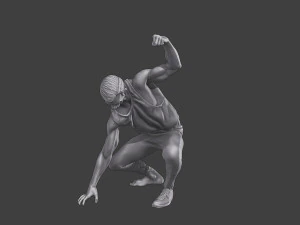 Casual Zombie CZ3 0010 3D Print Model