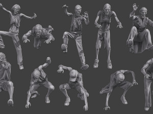 Casual Zombie CZ3 Pack 1 Modelo de impresión 3D
