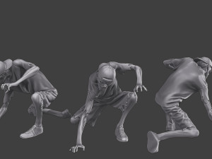 Casual Zombie CZ3 Pack 1 Modelo de impresión 3D