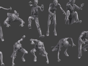 Casual Zombie CZ3 Pack 1 Modelo de impresión 3D