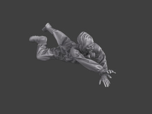 Casual Zombie CZ3 0014 3D Print Model