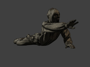 Casual Zombie CZ3 0014 3D Print Model