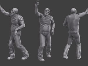 Casual Zombie CZ3 0015 3D Print Model