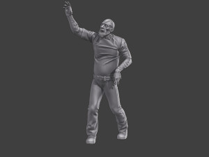 Casual Zombie CZ3 0015 3D Print Model