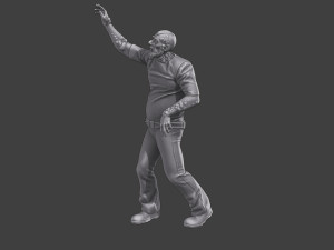 Casual Zombie CZ3 0015 3D Print Model
