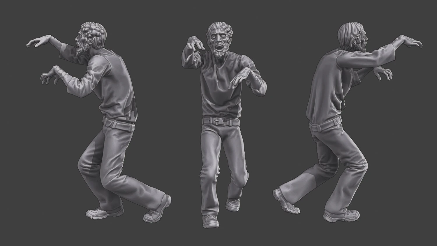 Zombi informal CZ3 0016 Modelo de impresión 3D .c4d .max .obj .3ds .fbx .stl .blend