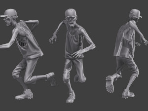 Casual Zombie CZ3 0020 3D Print Model