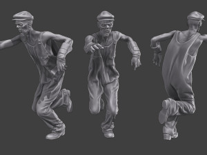 Casual Zombie CZ3 0021 3D Print Model