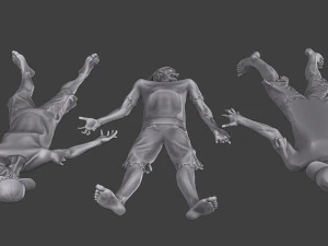 Casual Zombie CZ3 Pack 2 3D Print Model