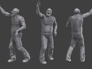 Casual Zombie CZ3 Pack 2 3D Print Model
