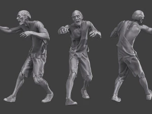 Casual Zombie CZ3 Pack 2 3D Print Model