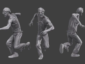 Casual Zombie CZ3 Pack 2 3D Print Model