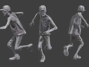 Casual Zombie CZ3 Pack 2 3D Print Model