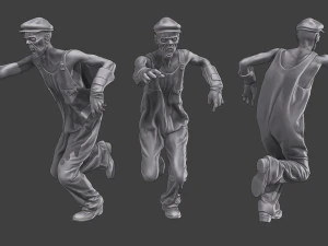 Casual Zombie CZ3 Pack 2 3D Print Model