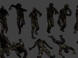 Casual Zombie CZ3 Pack 2 3D Print Model