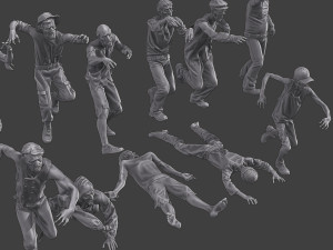 Casual Zombie CZ3 Pack 2 3D Baskı Modeli