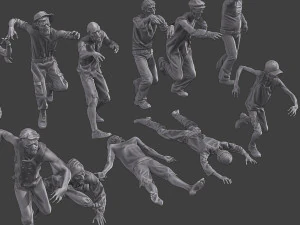 Casual Zombie CZ3 Pack 2 3D Print Model
