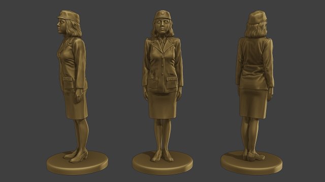 CzechoSlovak Female Communist Police FCCP1 1 Modelo de impresión 3D .c4d .max .obj .3ds .fbx .stl .blend 
