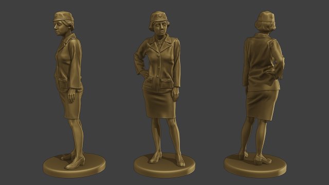CzechoSlovak Female Communist Police FCCP1 4 Modello di stampa 3D .c4d .max .obj .3ds .fbx .stl .blend 