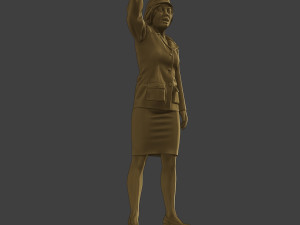 CzechoSlovak Female Communist Police FCCP1 6 3D-Druckmodell