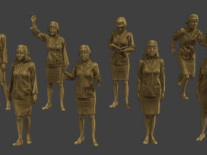 CzechoSlovak Female Communist Police CFCP1 Pack1 3D Print Model