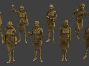 CzechoSlovak Female Communist Police CFCP1 Pack1 3D Print Model