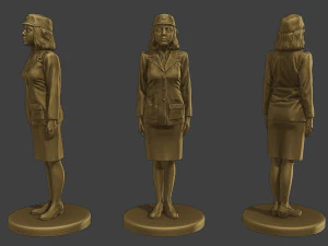CzechoSlovak Female Communist Police CFCP1 Pack1 3D Print Model