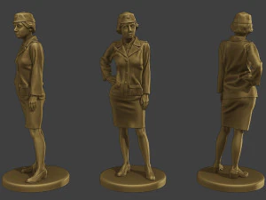 CzechoSlovak Female Communist Police CFCP1 Pack1 3D Print Model