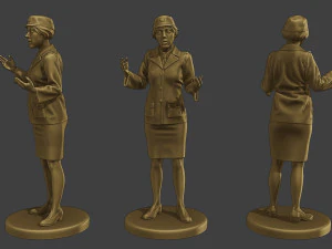 CzechoSlovak Female Communist Police CFCP1 Pack1 3D Print Model