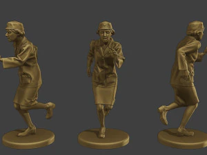 CzechoSlovak Female Communist Police CFCP1 Pack1 3D Print Model